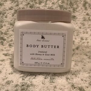 Bees Knees Scented Tahitian Vanilla Body Butter Honey Goat Milk NWT 17.6oz